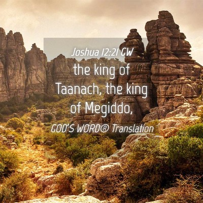 Picture 04 - Joshua 12:21 GW - the king of Taanach, the king of - Bible Verse Picture