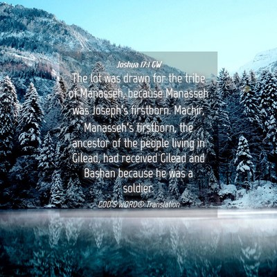 Picture 04 - Joshua 17:1 GW - The lot was drawn for the tribe of Manasseh, - Bible Verse Picture