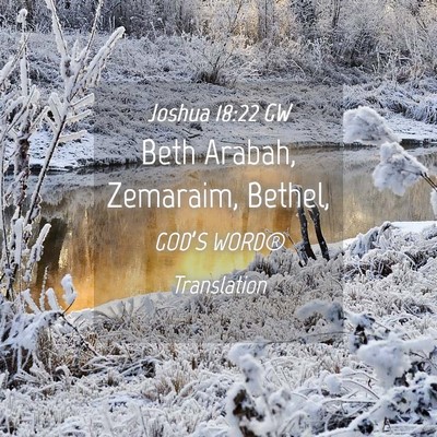 Picture 04 - Joshua 18:22 GW - Beth Arabah, Zemaraim, - Bible Verse Picture