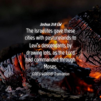 Picture 04 - Joshua 21:8 GW - The Israelites gave these cities with - Bible Verse Picture