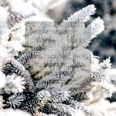 Picture 04 - Joshua 22:12 GW - When the people of Israel heard about it, the - Bible Verse Picture