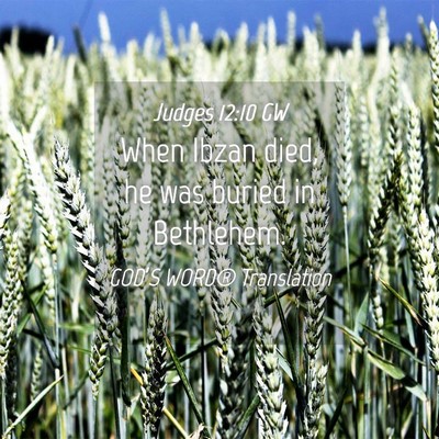 Picture 04 - Judges 12:10 GW - When Ibzan died, he was buried in - Bible Verse Picture