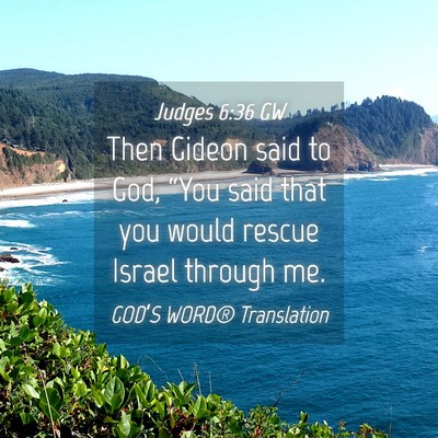 Picture 04 - Judges 6:36 GW - Then Gideon said to God, “You said that you - Bible Verse Picture