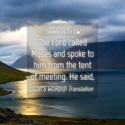 Picture 04 - Leviticus 1:1 GW - The Lord called Moses and spoke to him from the - Bible Verse Picture