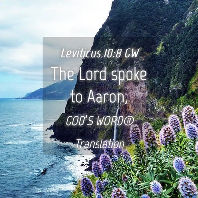 Picture 04 - Leviticus 10:8 GW - The Lord spoke to - Bible Verse Picture