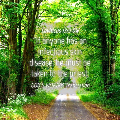 Picture 04 - Leviticus 13:9 GW - “If anyone has an infectious skin disease, he - Bible Verse Picture