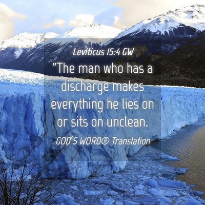 Picture 04 - Leviticus 15:4 GW - “The man who has a discharge makes everything - Bible Verse Picture