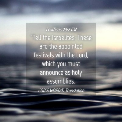 Picture 04 - Leviticus 23:2 GW - “Tell the Israelites: These are the appointed - Bible Verse Picture