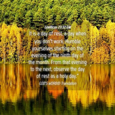 Picture 04 - Leviticus 23:32 GW - It is a day of rest, a day when you don’t work. - Bible Verse Picture