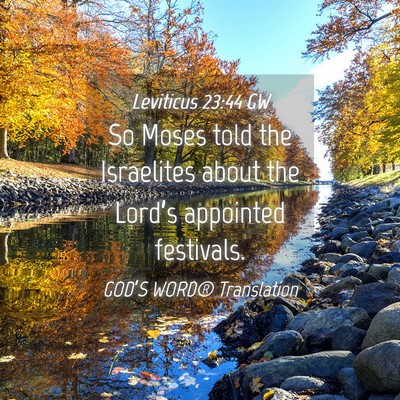 Picture 04 - Leviticus 23:44 GW - So Moses told the Israelites about the Lord’s - Bible Verse Picture