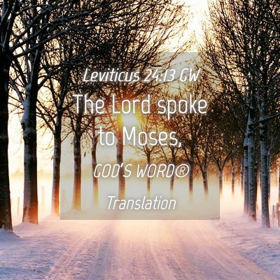 Picture 04 - Leviticus 24:13 GW - The Lord spoke to - Bible Verse Picture