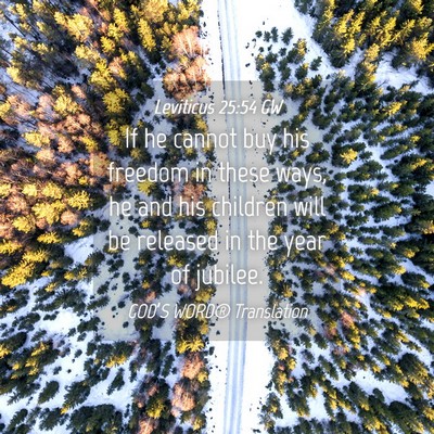 Picture 04 - Leviticus 25:54 GW - If he cannot buy his freedom in these ways, he - Bible Verse Picture