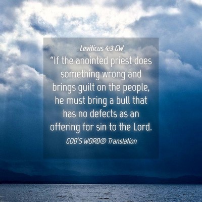 Picture 04 - Leviticus 4:3 GW - “If the anointed priest does something wrong - Bible Verse Picture