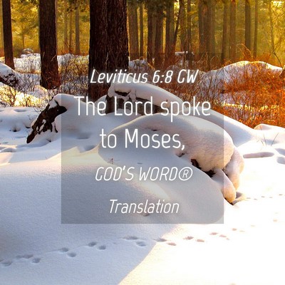 Picture 04 - Leviticus 6:8 GW - The Lord spoke to - Bible Verse Picture