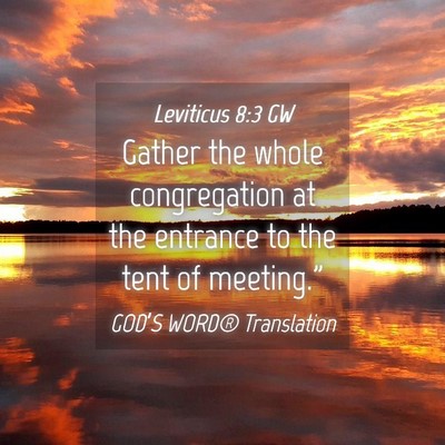 Picture 04 - Leviticus 8:3 GW - Gather the whole congregation at the entrance to - Bible Verse Picture