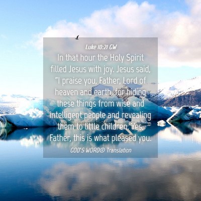 Picture 04 - Luke 10:21 GW - In that hour the Holy Spirit filled Jesus with - Bible Verse Picture