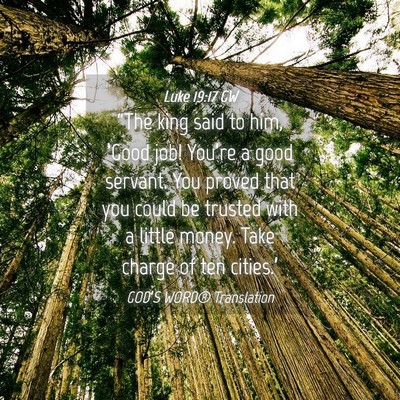 Picture 04 - Luke 19:17 GW - “The king said to him, ‘Good job! You’re a - Bible Verse Picture
