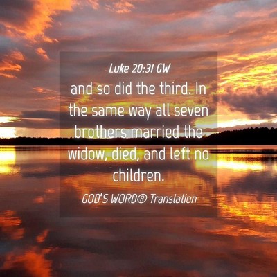 Picture 04 - Luke 20:31 GW - and so did the third. In the same way all seven - Bible Verse Picture