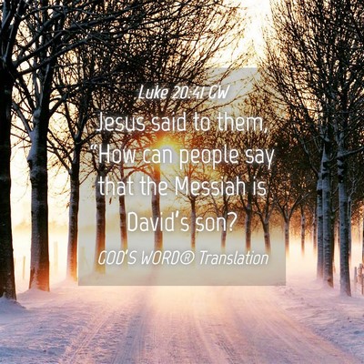 Picture 04 - Luke 20:41 GW - Jesus said to them, “How can people say that - Bible Verse Picture