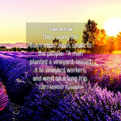 Picture 04 - Luke 20:9 GW - Then, using this illustration, Jesus spoke to the - Bible Verse Picture