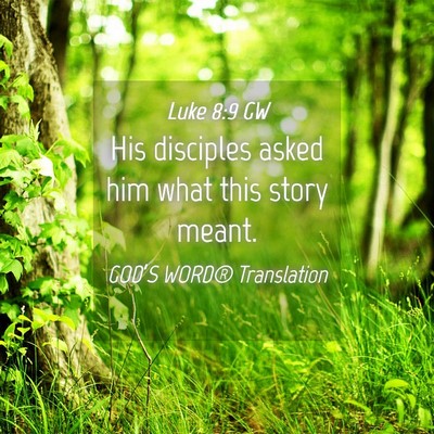 Picture 04 - Luke 8:9 GW - His disciples asked him what this story - Bible Verse Picture