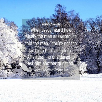 Picture 04 - Mark 12:34 GW - When Jesus heard how wisely the man answered, he - Bible Verse Picture