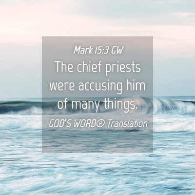 Picture 04 - Mark 15:3 GW - The chief priests were accusing him of many - Bible Verse Picture