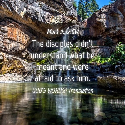 Picture 04 - Mark 9:32 GW - The disciples didn’t understand what he meant - Bible Verse Picture