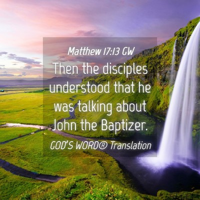 Picture 04 - Matthew 17:13 GW - Then the disciples understood that he was talking - Bible Verse Picture