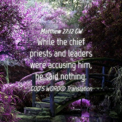 Picture 04 - Matthew 27:12 GW - While the chief priests and leaders were accusing - Bible Verse Picture