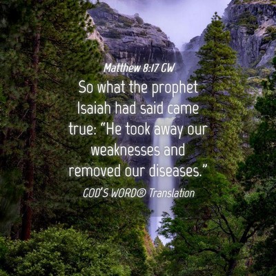 Picture 04 - Matthew 8:17 GW - So what the prophet Isaiah had said came true: - Bible Verse Picture