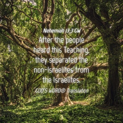 Picture 04 - Nehemiah 13:3 GW - After the people heard this Teaching, they - Bible Verse Picture