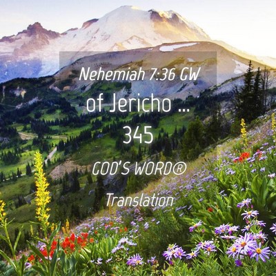 Picture 04 - Nehemiah 7:36 GW - of Jericho … - Bible Verse Picture