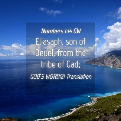 Picture 04 - Numbers 1:14 GW - Eliasaph, son of Deuel, from the tribe of - Bible Verse Picture