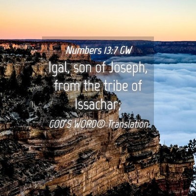 Picture 04 - Numbers 13:7 GW - Igal, son of Joseph, from the tribe of - Bible Verse Picture