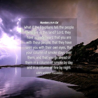 Picture 04 - Numbers 14:14 GW - What if the Egyptians tell the people who live in - Bible Verse Picture