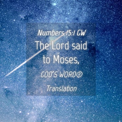 Picture 04 - Numbers 15:1 GW - The Lord said to - Bible Verse Picture