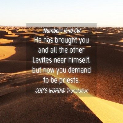 Picture 04 - Numbers 16:10 GW - He has brought you and all the other Levites near - Bible Verse Picture