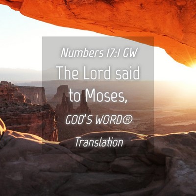 Picture 04 - Numbers 17:1 GW - The Lord said to - Bible Verse Picture