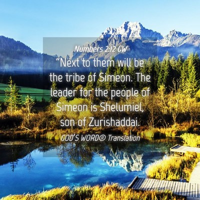 Picture 04 - Numbers 2:12 GW - “Next to them will be the tribe of Simeon. The - Bible Verse Picture