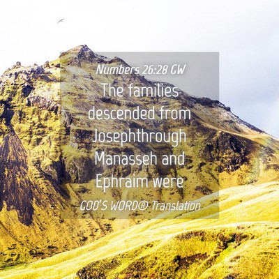 Picture 04 - Numbers 26:28 GW - The families descended from Josephthrough - Bible Verse Picture