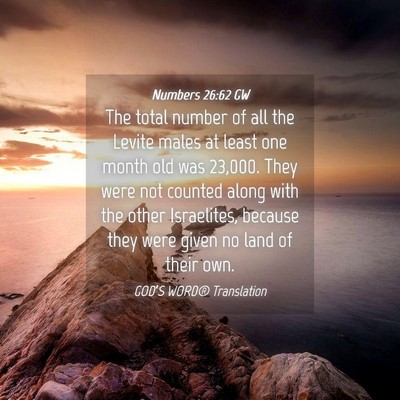 Picture 04 - Numbers 26:62 GW - The total number of all the Levite males at least - Bible Verse Picture