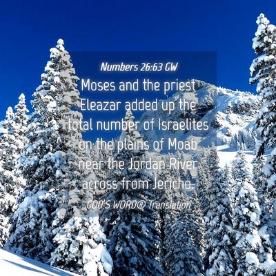 Picture 04 - Numbers 26:63 GW - Moses and the priest Eleazar added up the total - Bible Verse Picture