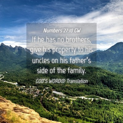 Picture 04 - Numbers 27:10 GW - If he has no brothers, give his property to his - Bible Verse Picture