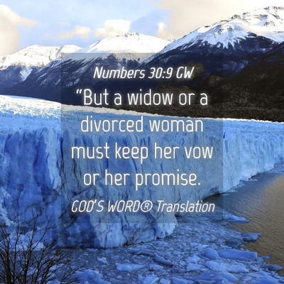 Picture 04 - Numbers 30:9 GW - “But a widow or a divorced woman must keep her - Bible Verse Picture