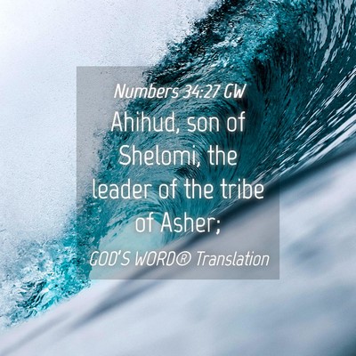 Picture 04 - Numbers 34:27 GW - Ahihud, son of Shelomi, the leader of the tribe - Bible Verse Picture