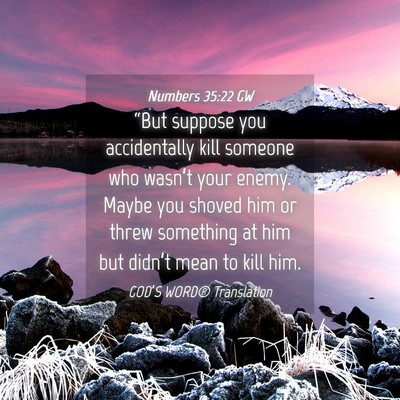 Picture 04 - Numbers 35:22 GW - “But suppose you accidentally kill someone who - Bible Verse Picture