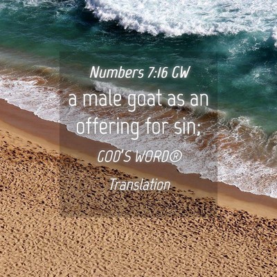 Picture 04 - Numbers 7:16 GW - a male goat as an offering for - Bible Verse Picture