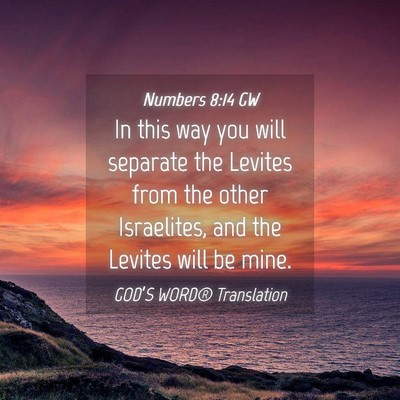 Picture 04 - Numbers 8:14 GW - In this way you will separate the Levites from - Bible Verse Picture
