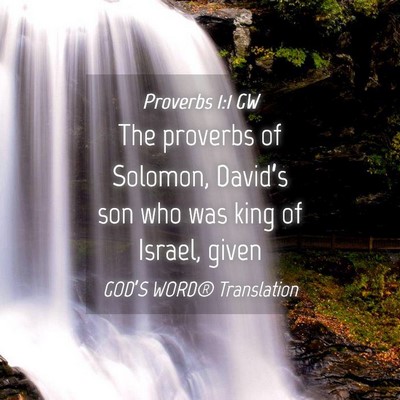 Picture 04 - Proverbs 1:1 GW - The proverbs of Solomon, David’s son who was - Bible Verse Picture